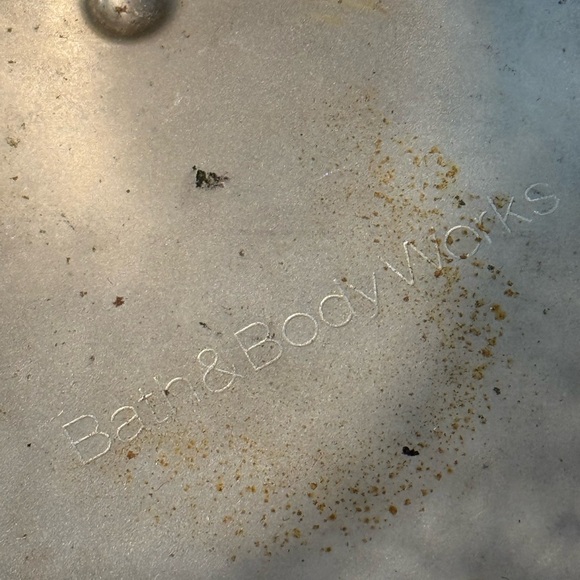 Bath & Body Works Silver Floral Candle Holder 3 Wick Sleeve - Picture 3 of 4